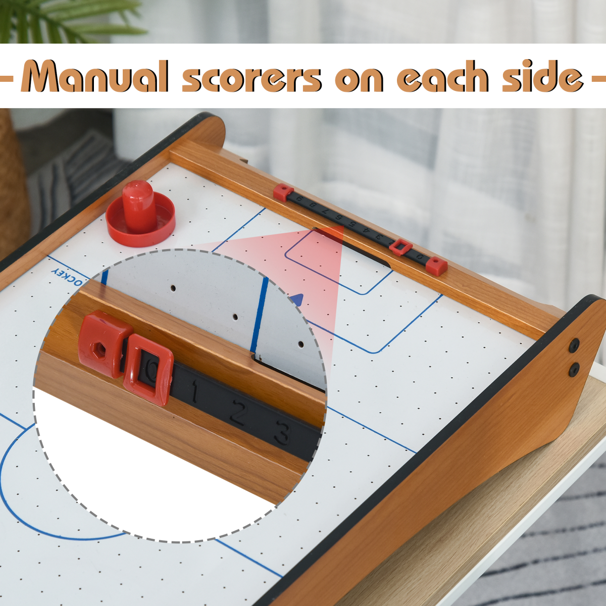 Mini Air Hockey Tabletop Game w/ 2 Pucks Pushers Fan Scoreboard  HOMCOM