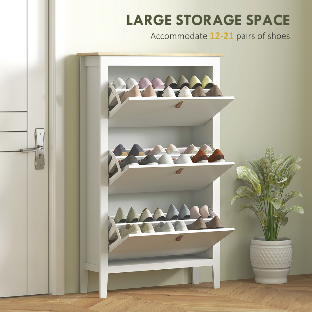 Three drawer shoe cabinet