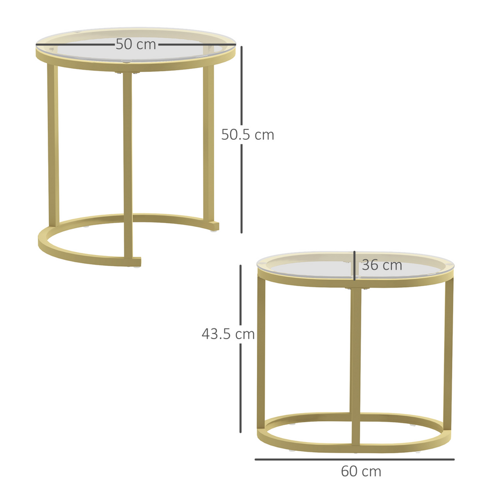 Elegant Glass Accent Tables - Versatile Shape & Design for Your Space