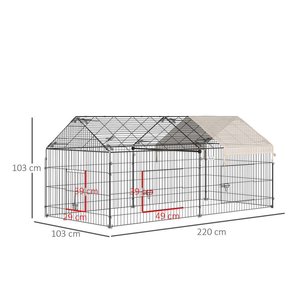 Outdoor Pet Shelter - Spacious Design and Weather Protection - Portable Cage