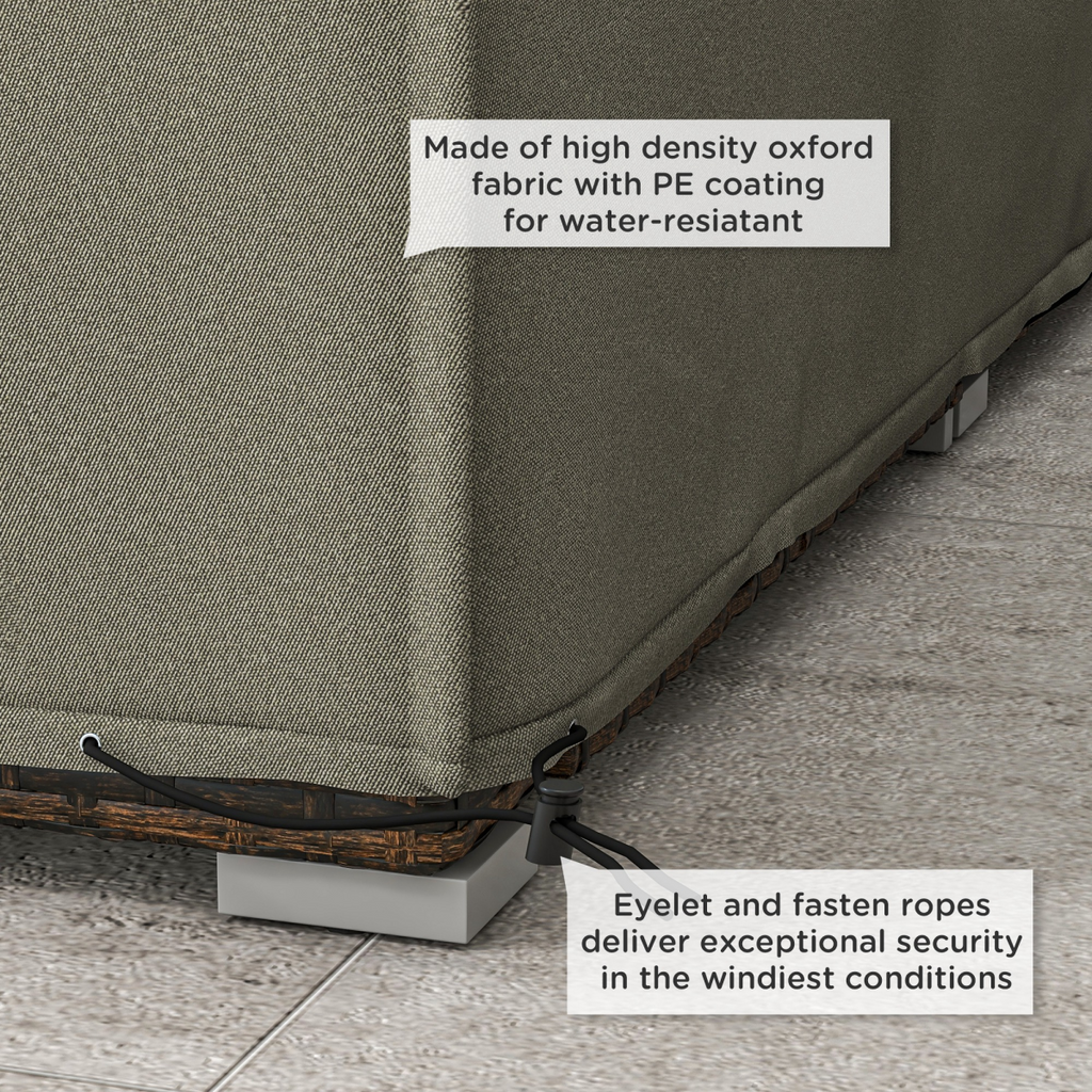 Outsunny Garden Furniture Cover Outdoor Waterproof Rattan Set Rain Protection