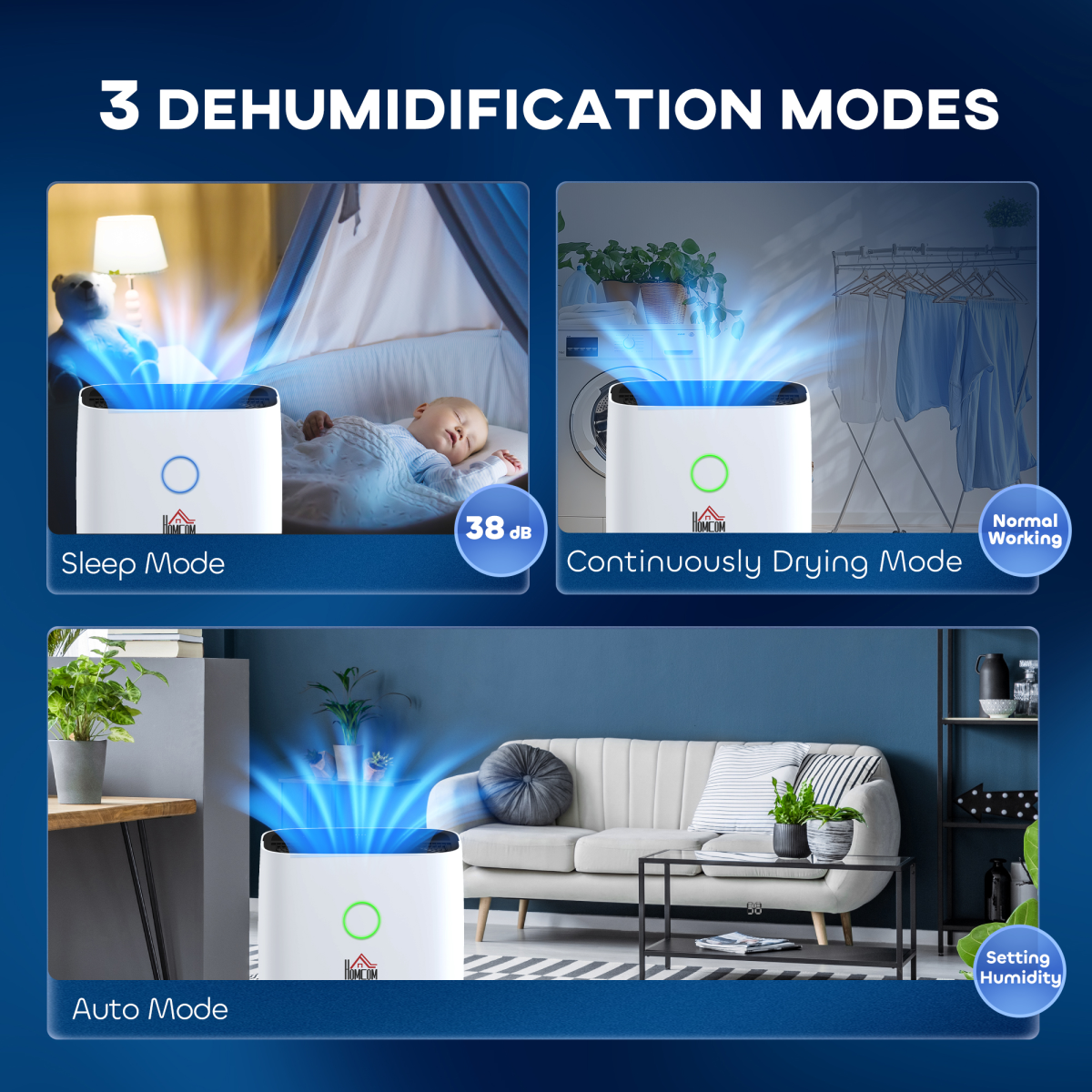 20L/Day 4000ML Portable Quiet Dehumidifier Home Laundry Room Electric Moisture