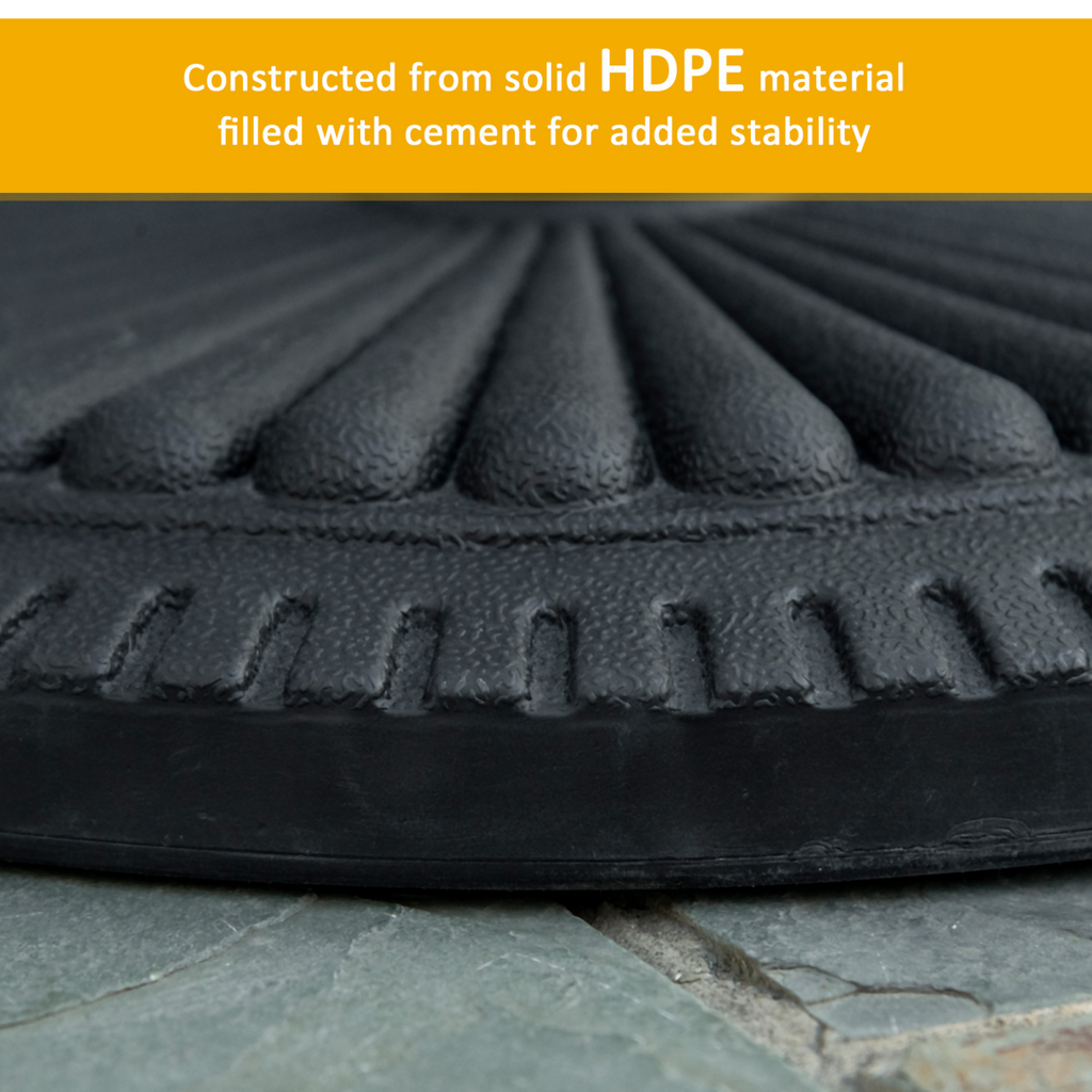 Pallet contains 56 units Cement Outdoor Garden Round Parasol Base Black