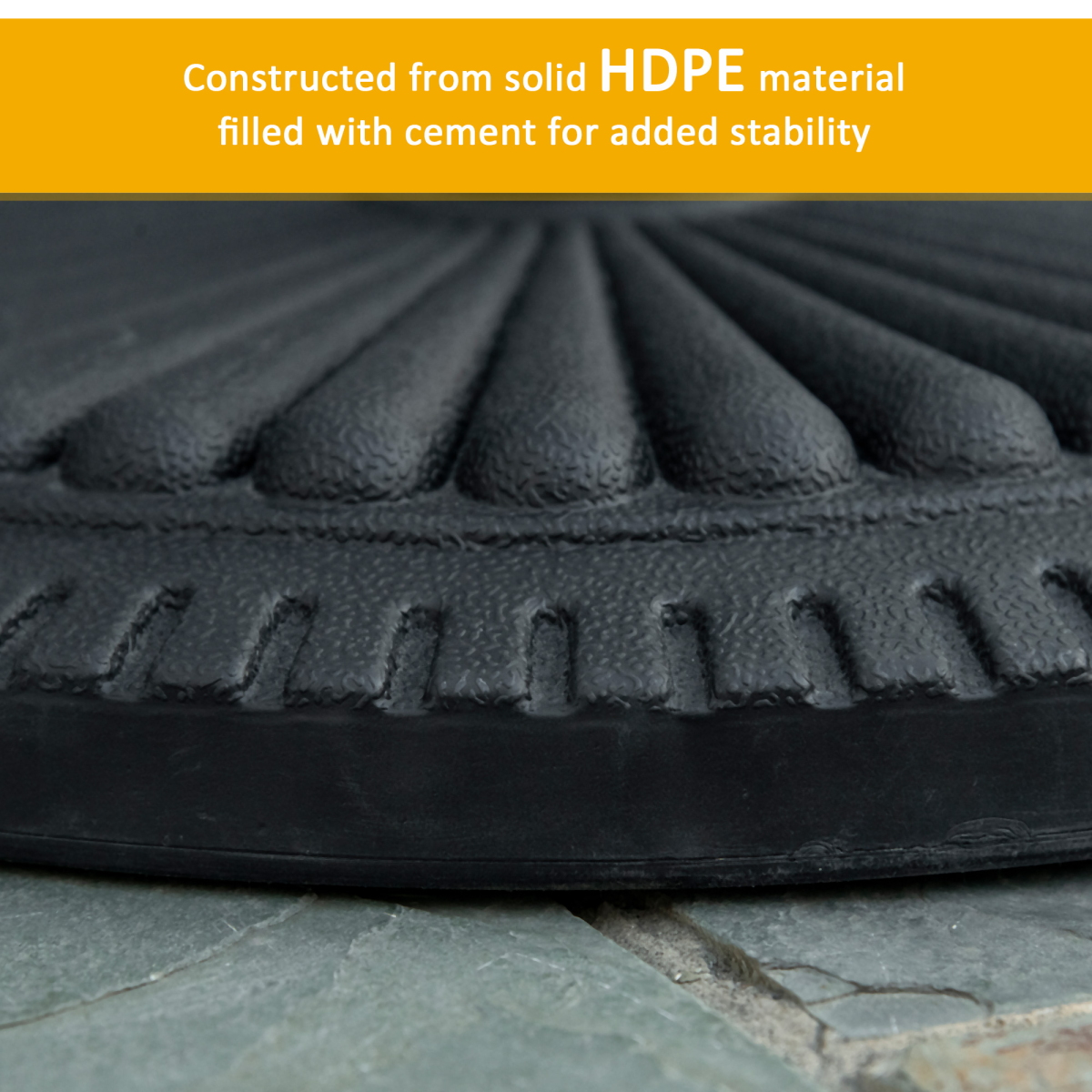 Pallet contains 56 units Cement Outdoor Garden Round Parasol Base Black