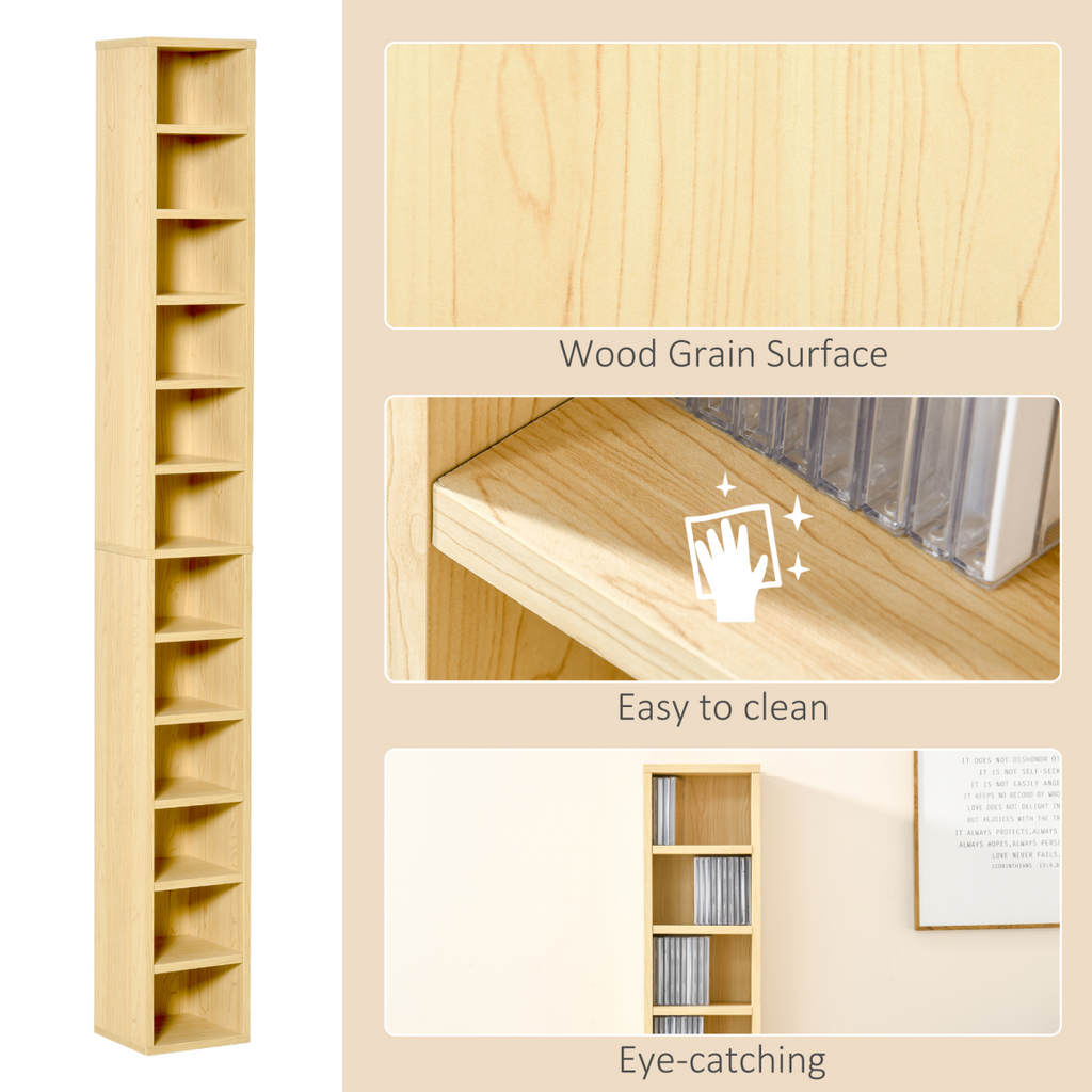21L 75H cm Multimedia Shelf-Pine Wood Colour