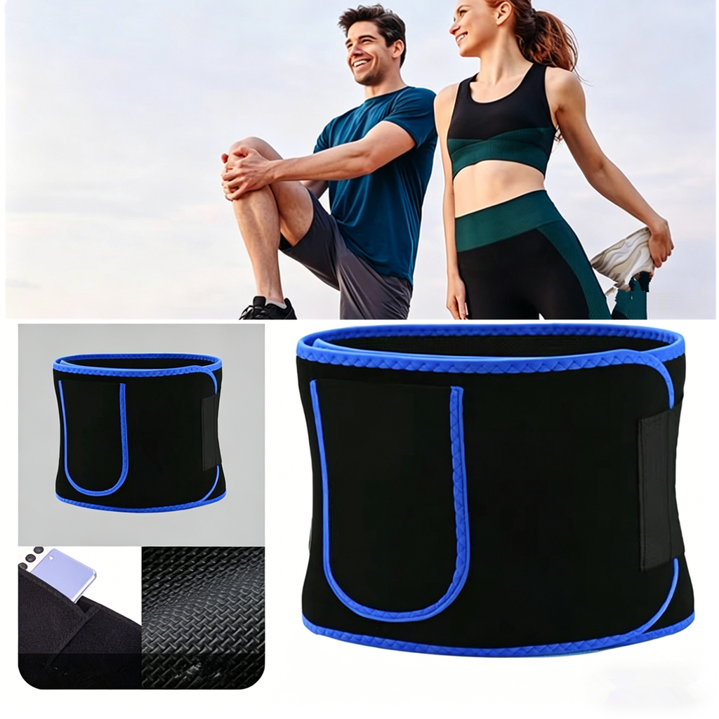 Waist Trimmer Belt Sport Workout Shaper Burner Slimming Belt with Phone Pocket