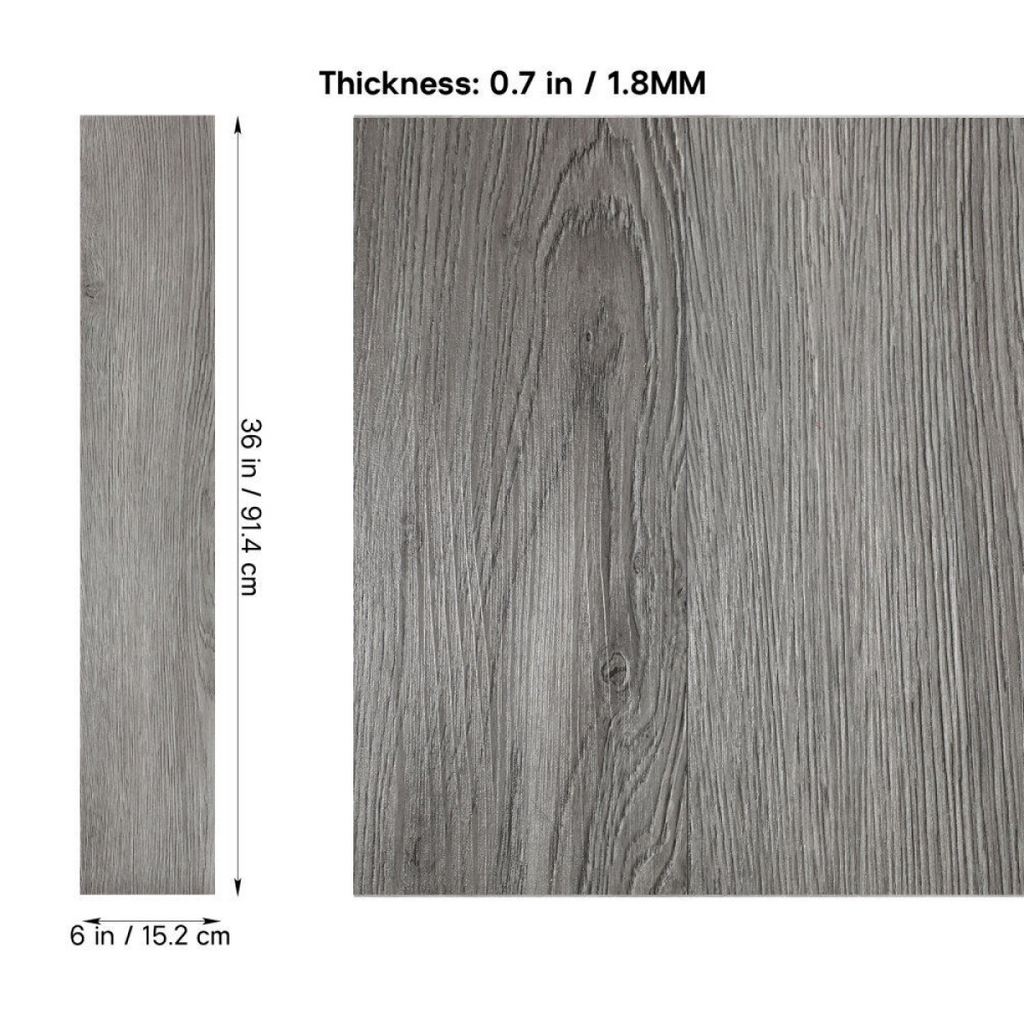 5m² Floor Planks Tiles Self Adhesive Wood Effect Vinyl Flooring Bathroom Decor