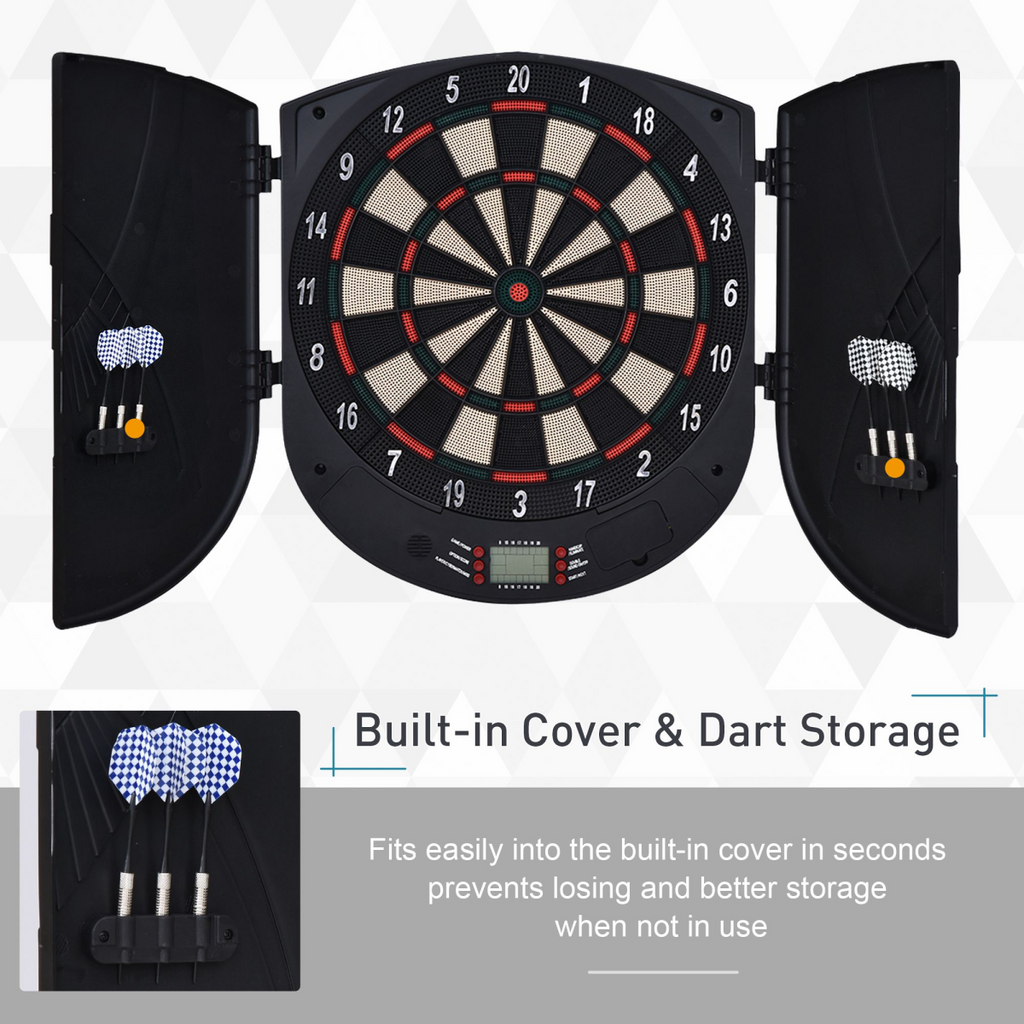 Electronic Dartboard Set 26 Games and 185 Variations with 6 Darts