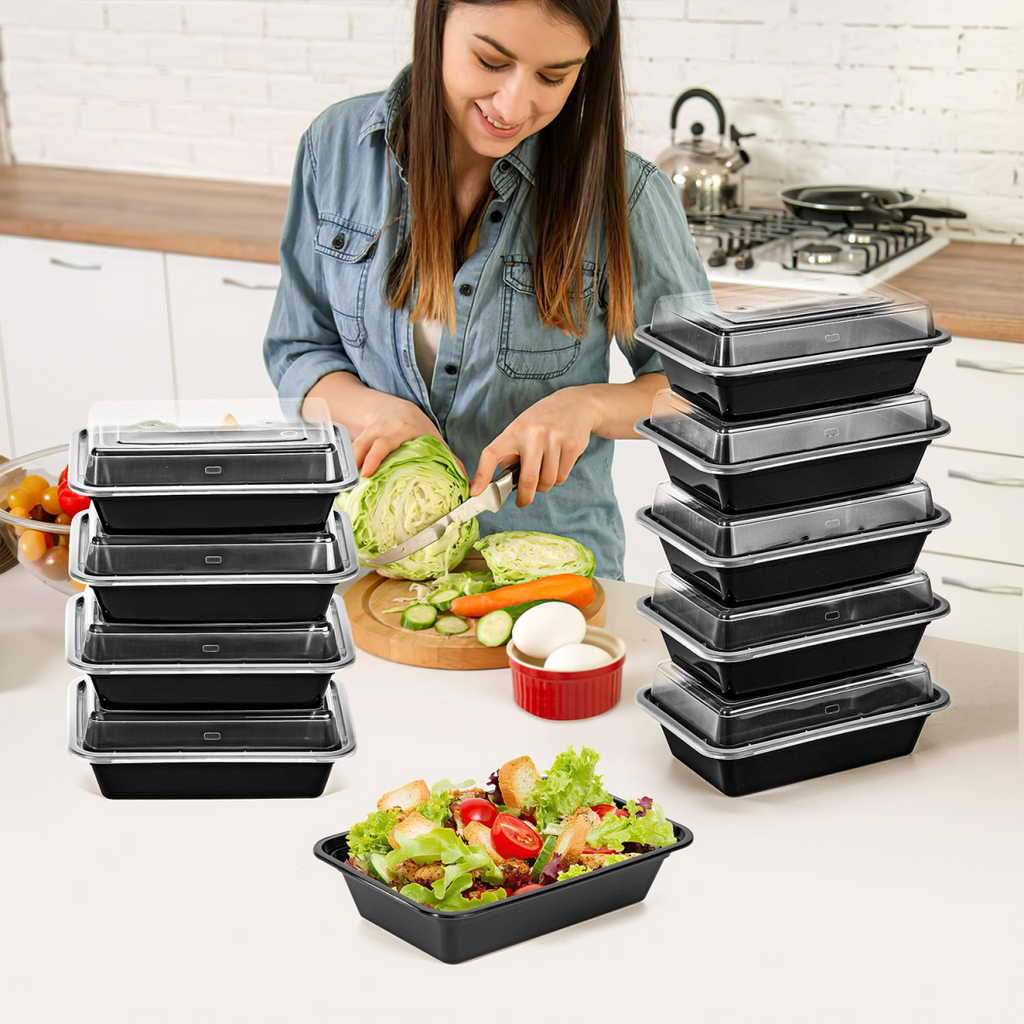 Vinsani 30pk 1 COMPARTMENT MEAL PREP CONTAINERS