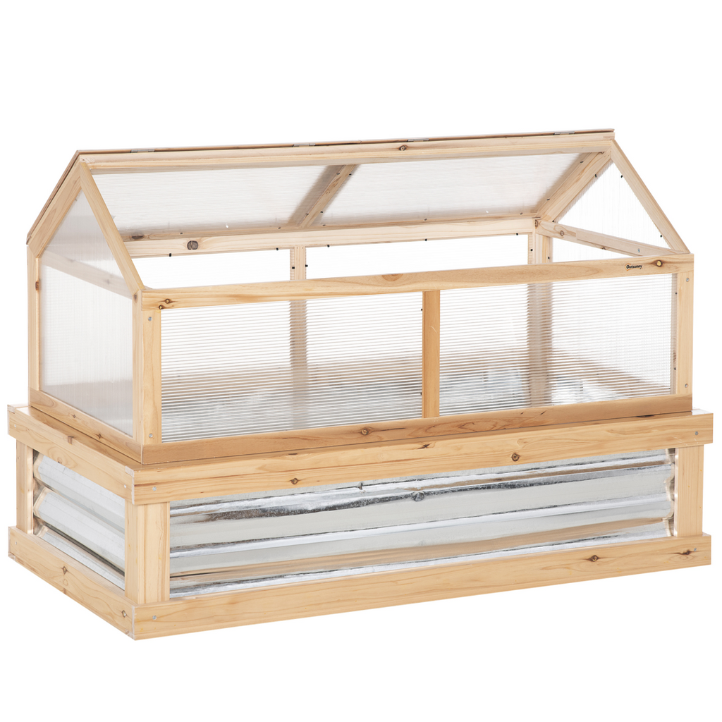 Raised Garden Flower Bed Kit with Greenhouse