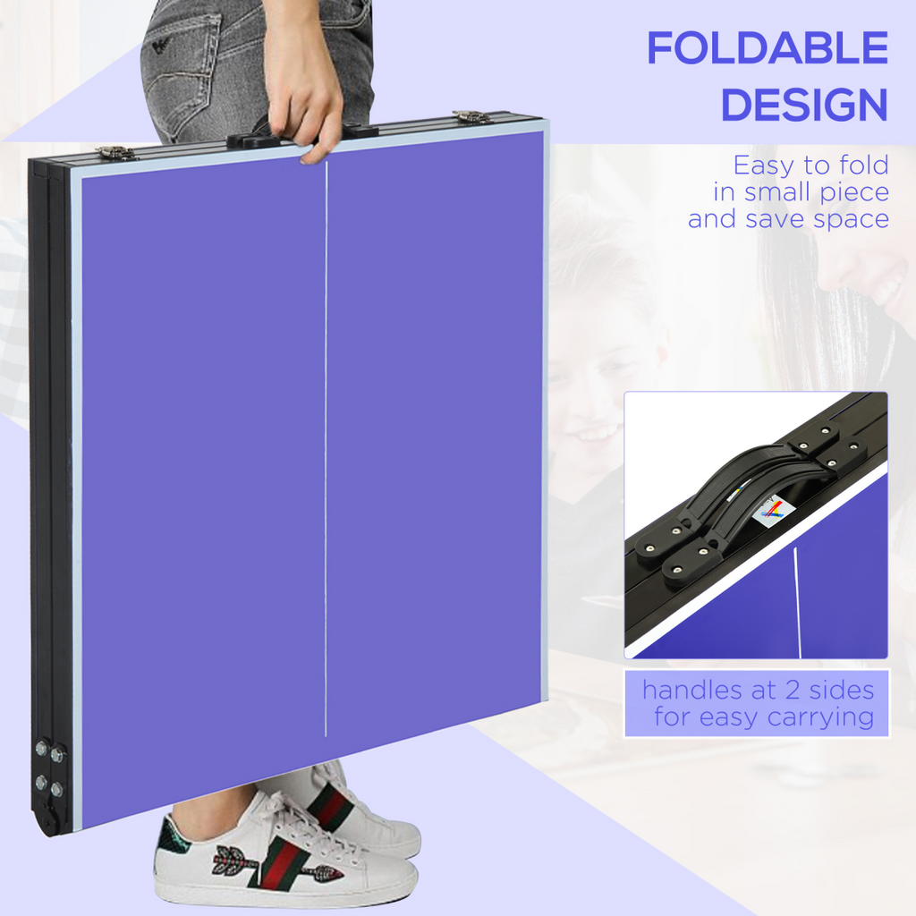 Folding Mini Table Tennis Portable Ping Pong Set Games Play Sport Net HOMCOM