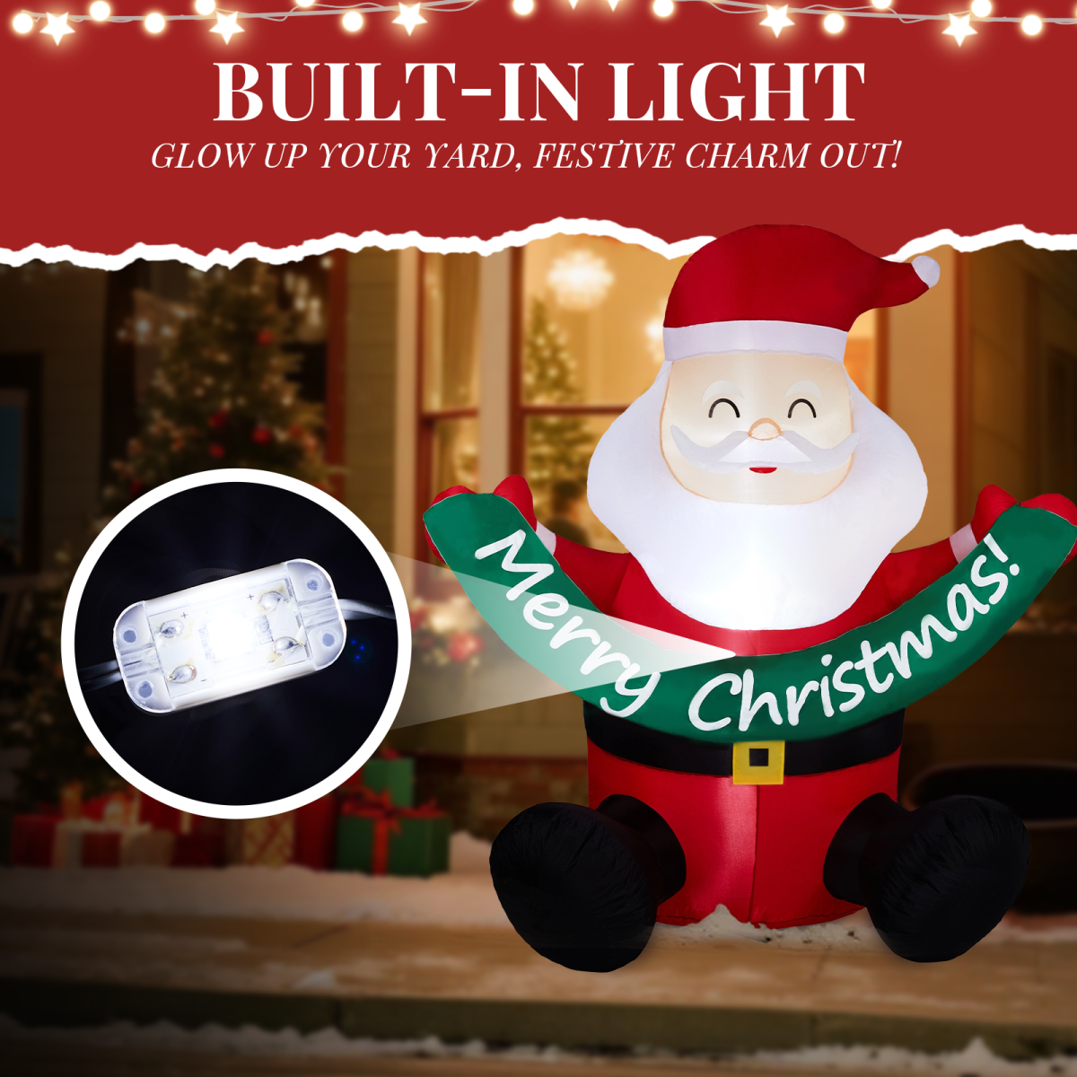 1.75M Lighted Christmas Inflatable Decoration