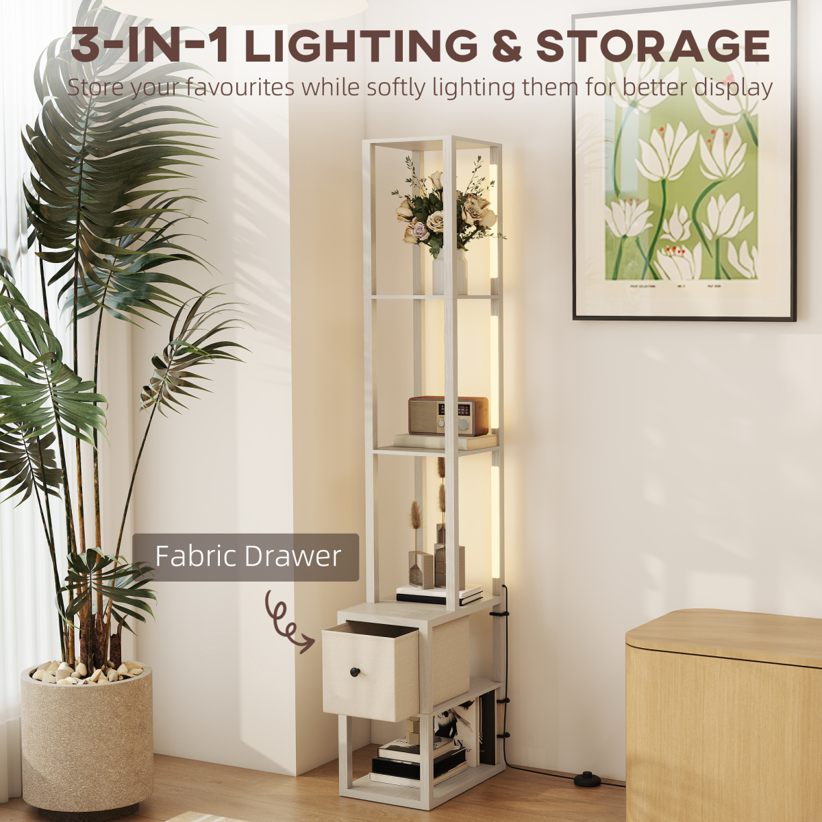 Bathroom Storage Cabinet-White