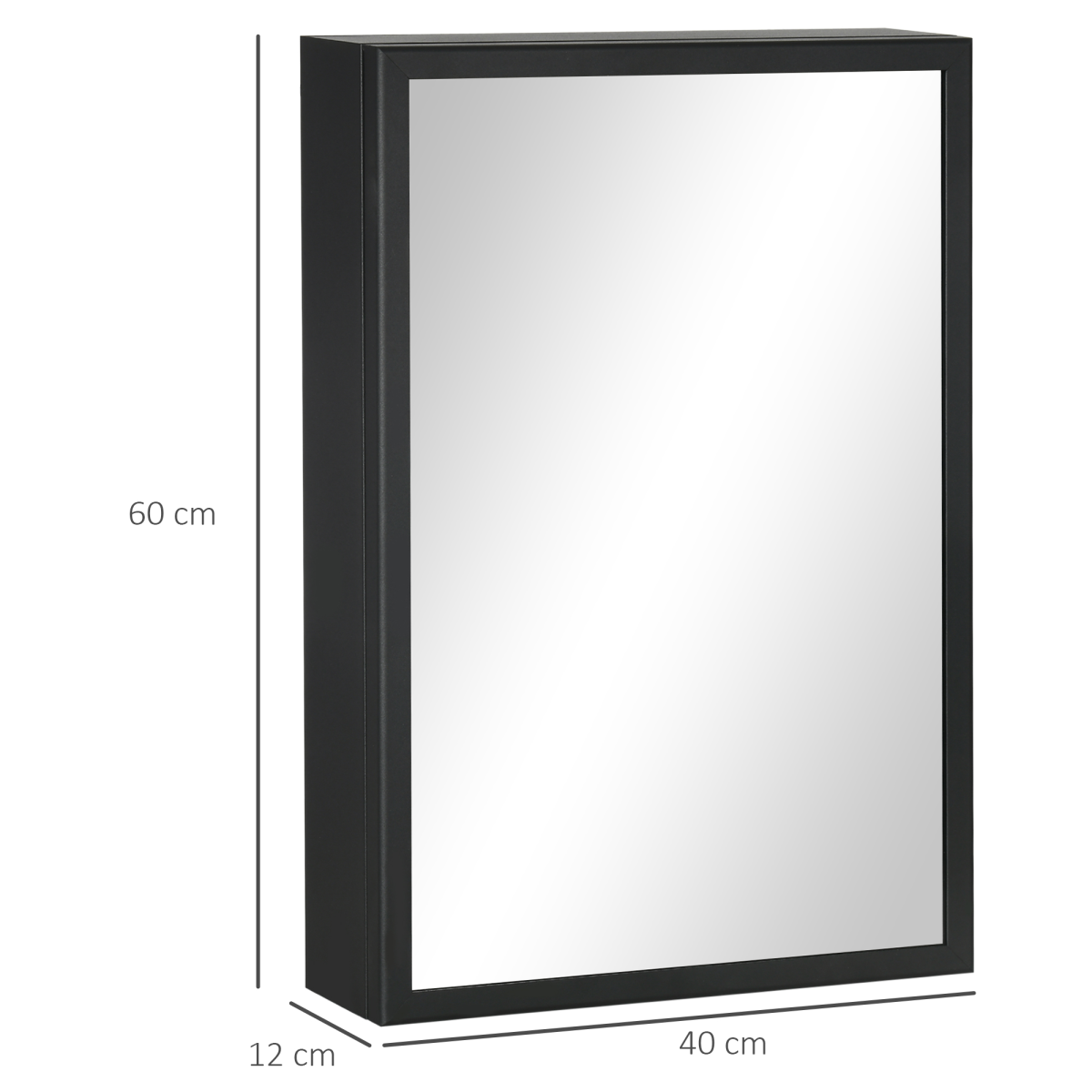 kleankin Wall Mounted Bathroom Cabinet with Mirror and Storage Shelves