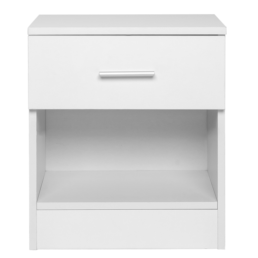 2-Tier Nightstand Bedside Cabinet End Table for Bedroom Home Office White