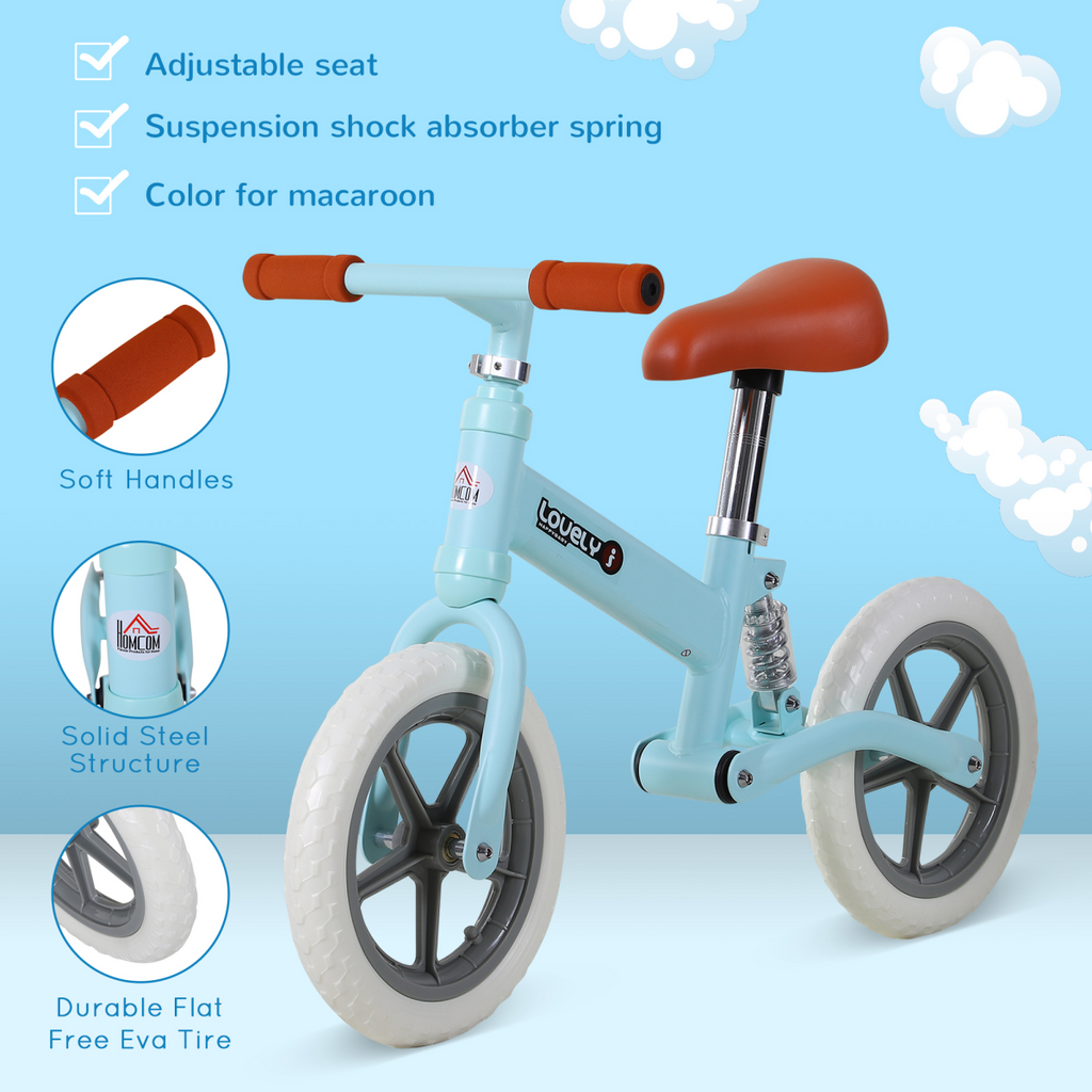 Kid Balance Bike ChildrenBicycle Adjustable Seat 2-5 Years No Pedal HOMCOM
