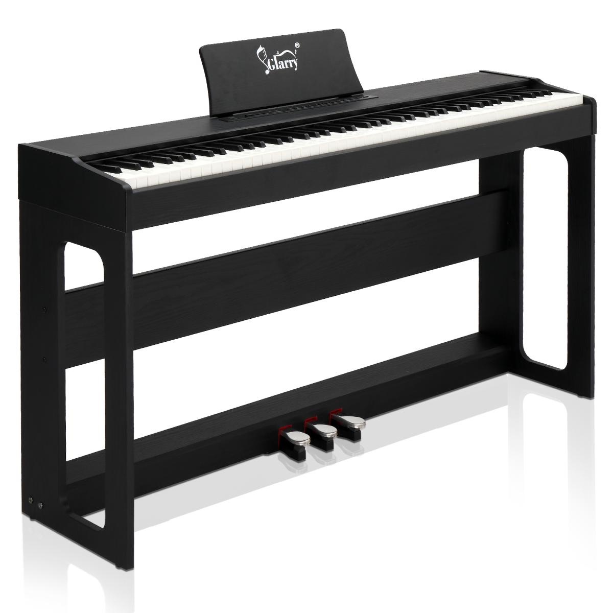 GDP-104 88 Keys Full Weighted Keyboards Digital Piano with Furniture Stand, Power Adapter, Triple Pedals, Headphone, for All Experience Levels Black【Same Model Code: 30505283】