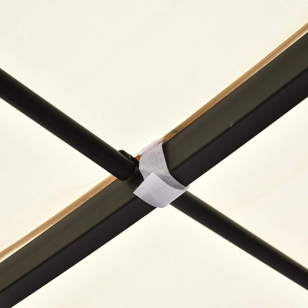 Wall Mounted Black Cream White 3x3 m Awning Metal Frame
