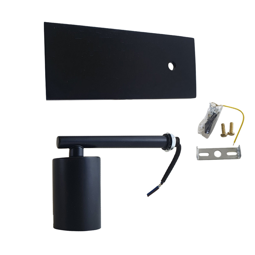 Wood base Wall Sconce E27 Screw Holder Industrial Lamp Retro Lights Black~1569