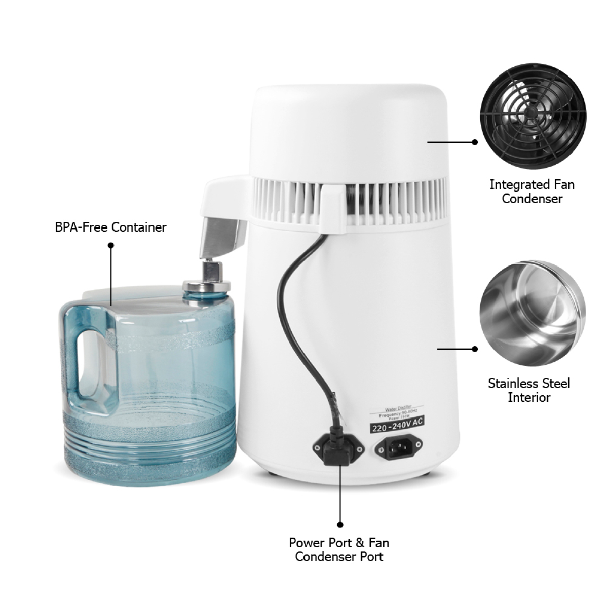 Same Code：94286132British Standard ZB-1 4L Distilled Water Machine 220V 750W