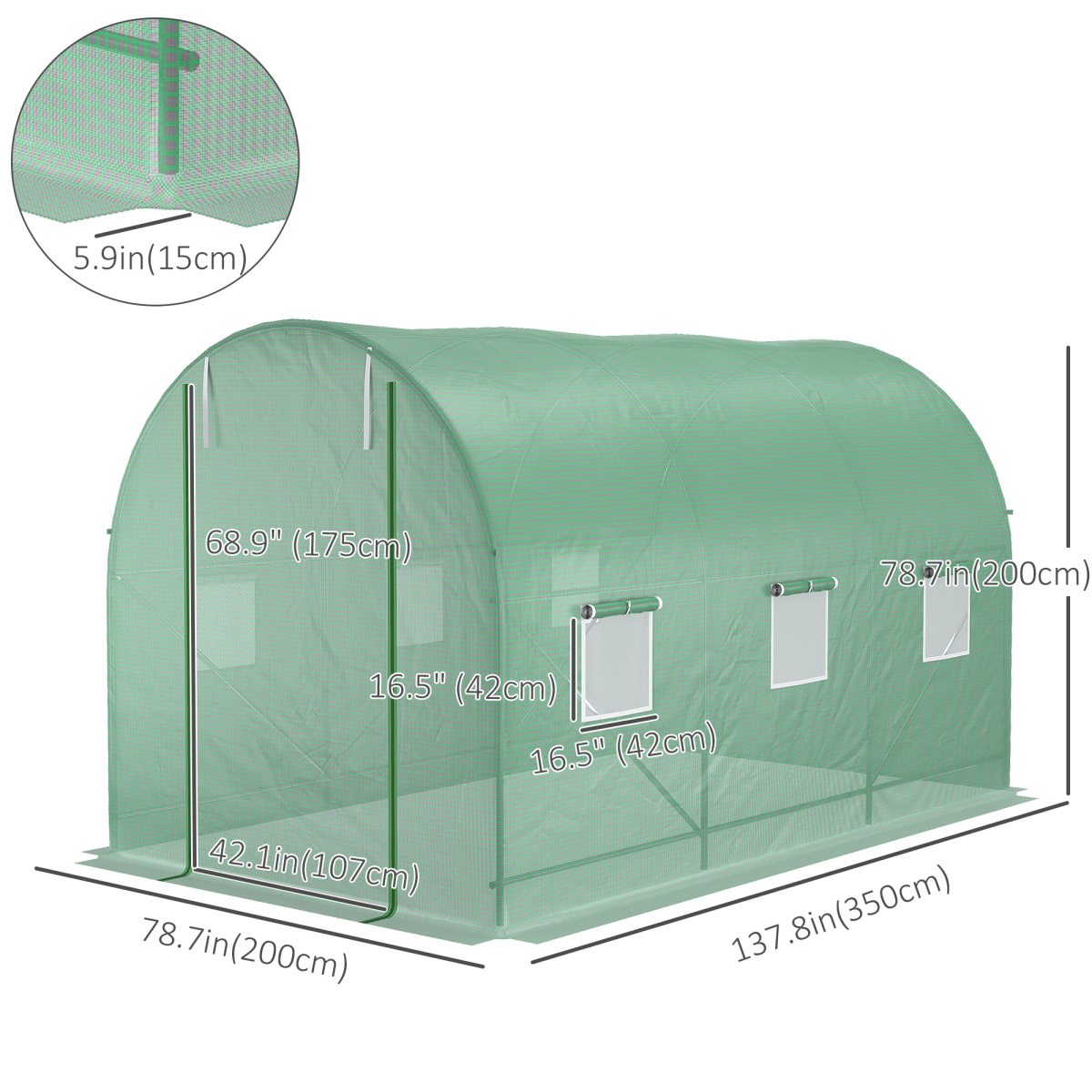 Walk-in Tunnel Greenhouse