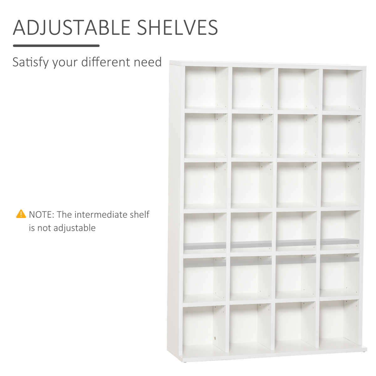 DVD CD Media Storage Cabinet Racks Wooden Shelf Video Bookcase Display