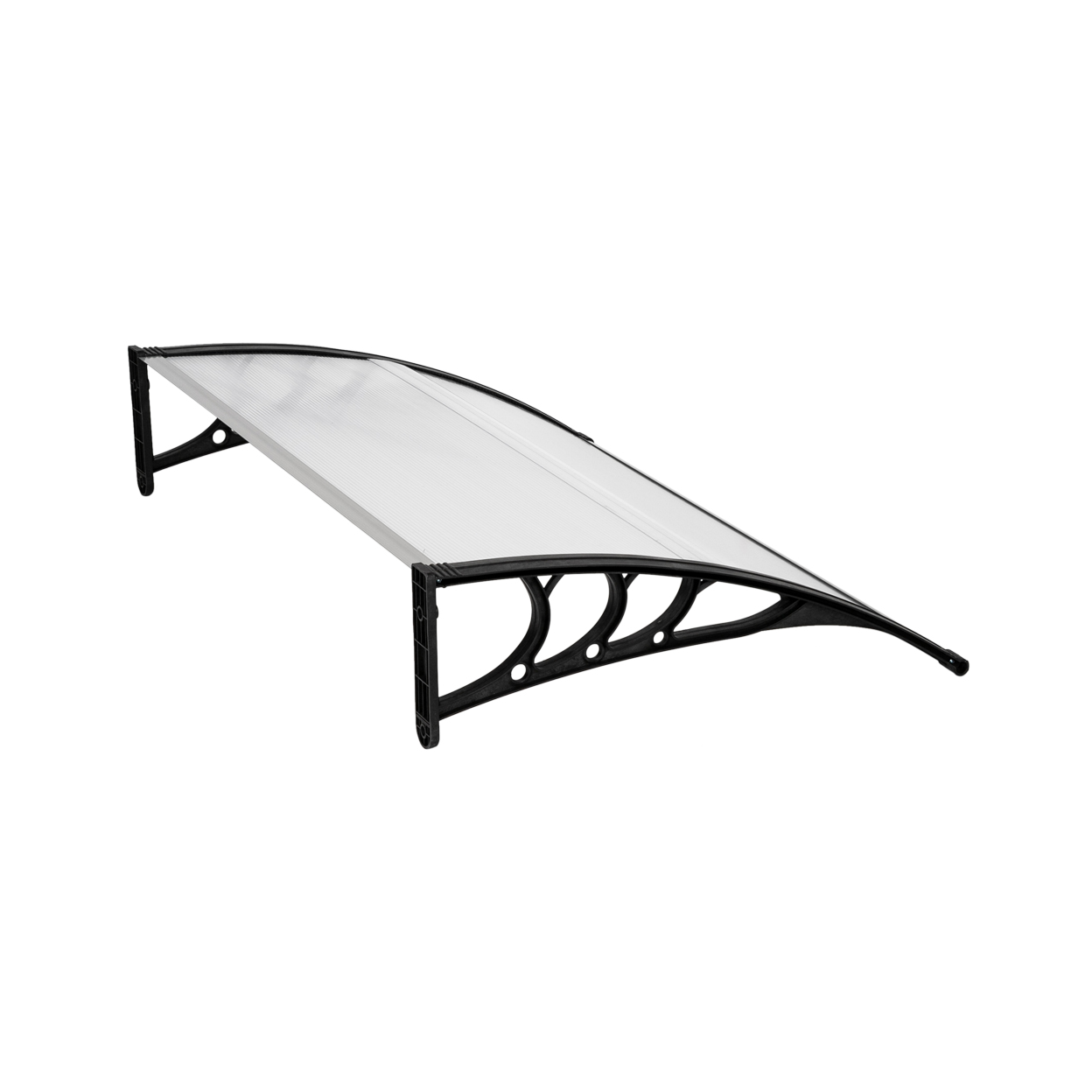 【Same Code：48202358】HT-120 x 80 Household Application Door & Window Rain Cover Eaves Canopy White & Black Bracket