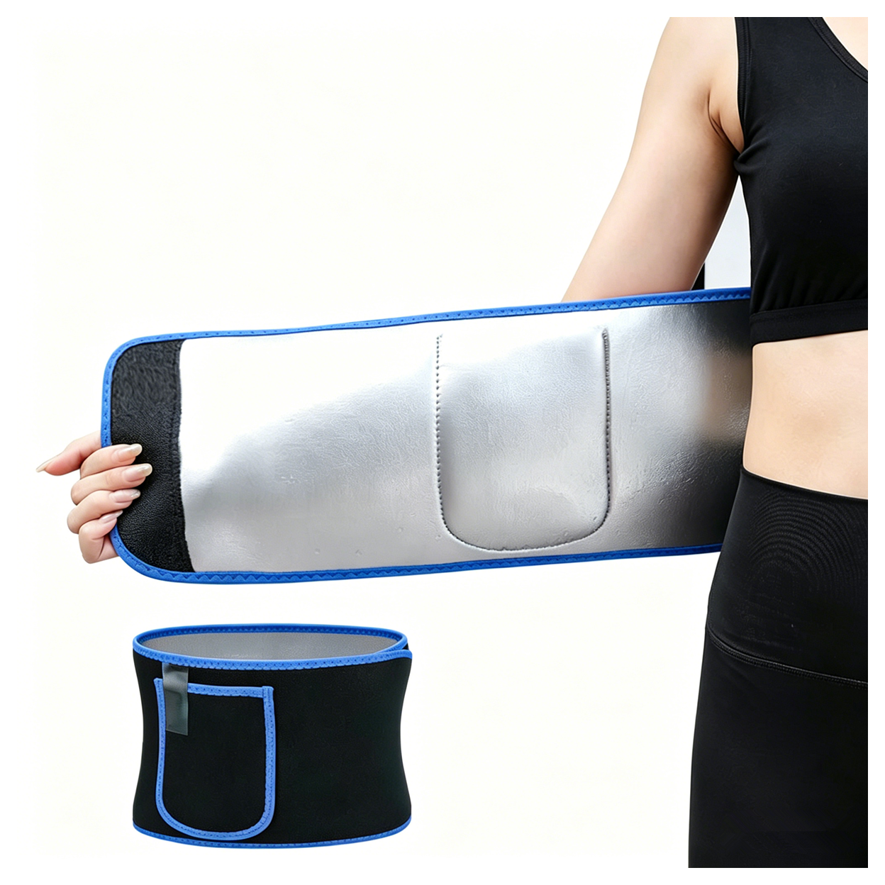 Waist Trimmer Belt Body Shaper Weight Loss Girdle Waist Trainer with Phone Pocket