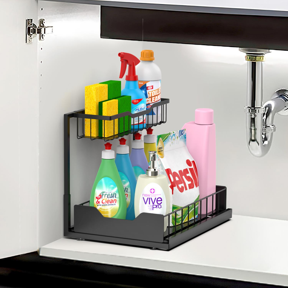 Vinsani Metal Under Sink Storage