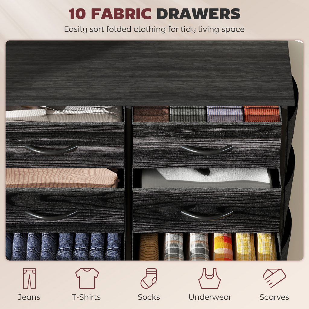 Wood Storage Chest of Drawers