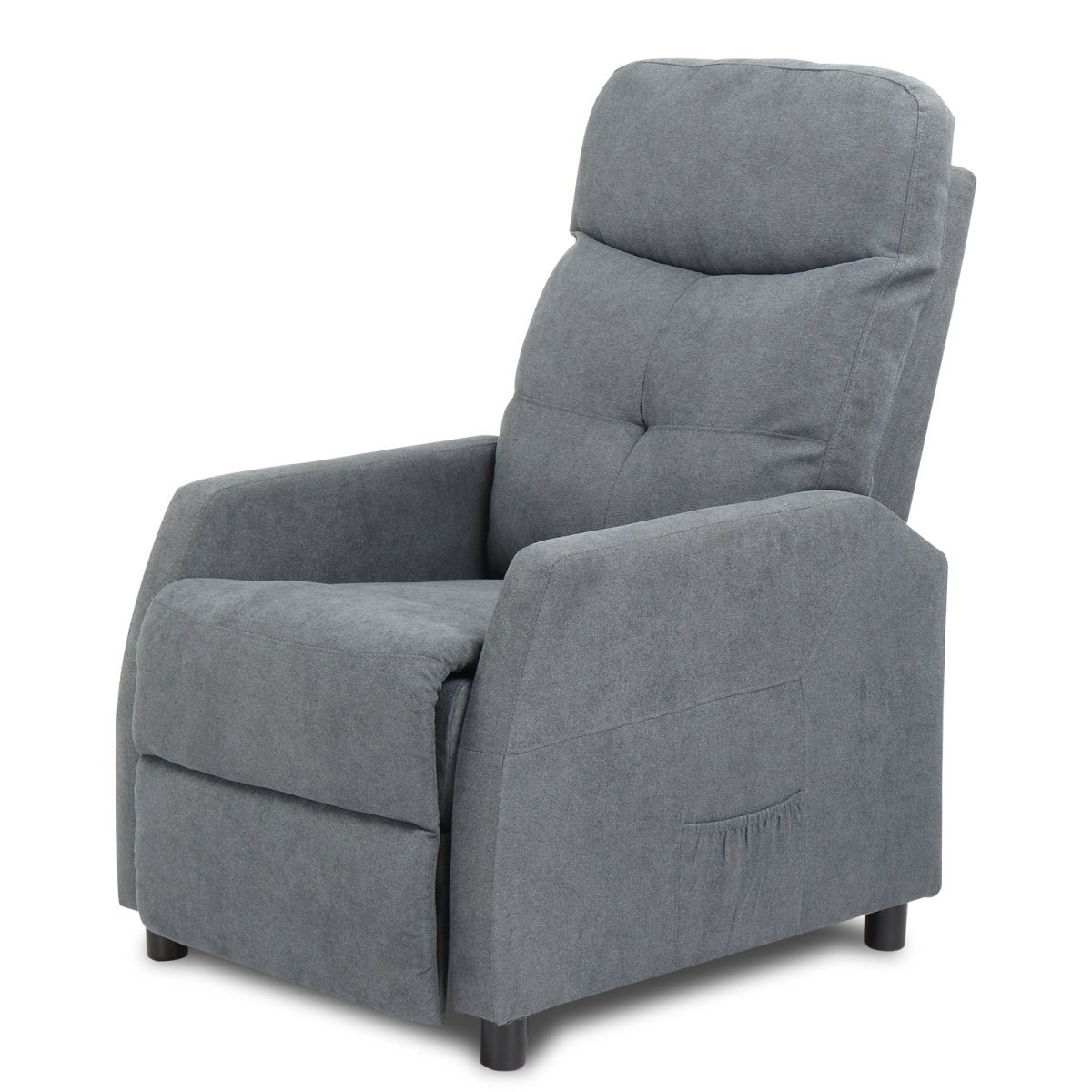 Fabric With 6-Point Massage Heating Function Recliner Light Gray