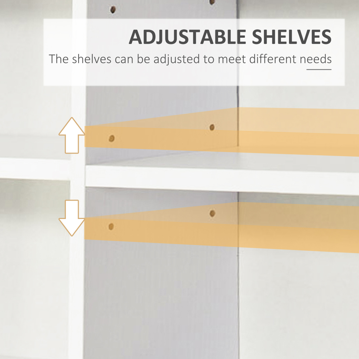 HOMCOM CD DVD Media Storage Shelves Display Shelf Racks Wooden Frame White