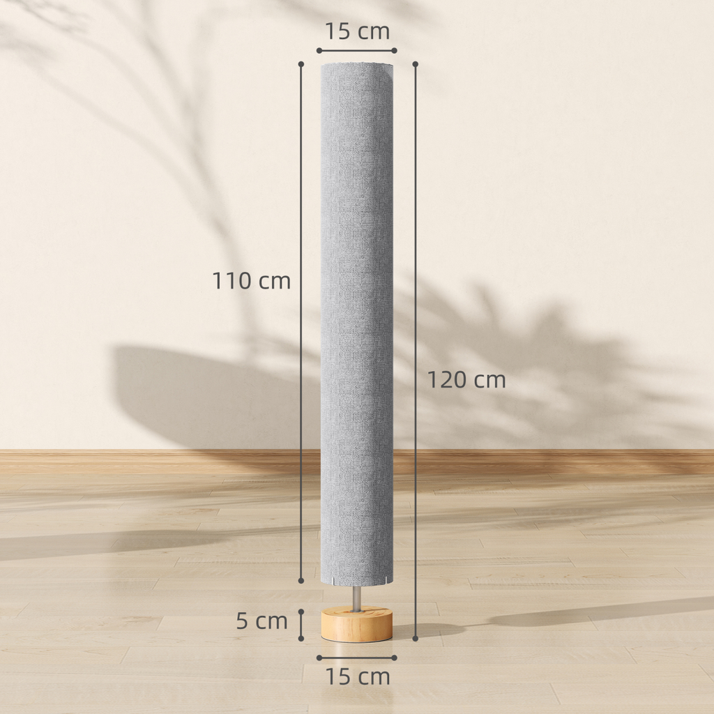 HOMCOM LED Floor Lamp with 3000K/4500K/6500K Colour Temperatures, Grey