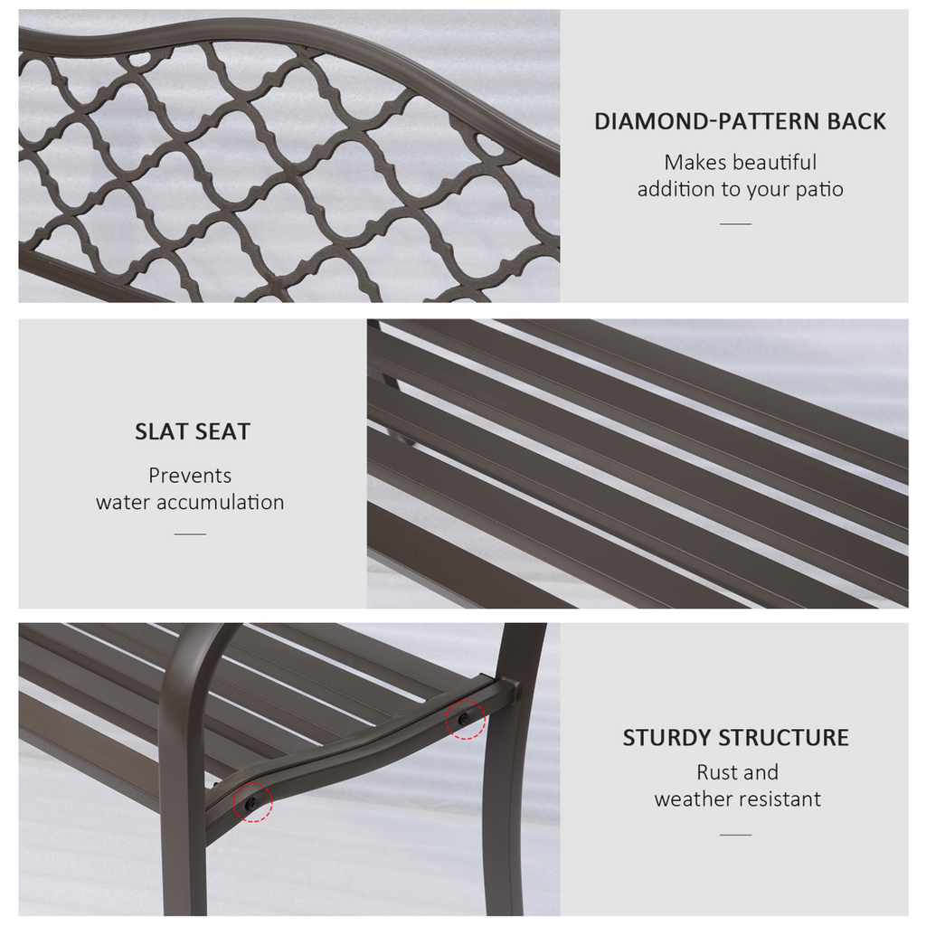 Cast Iron Front Porch Bench Mesh Patio Folding Rocking Set Lawn Furniture