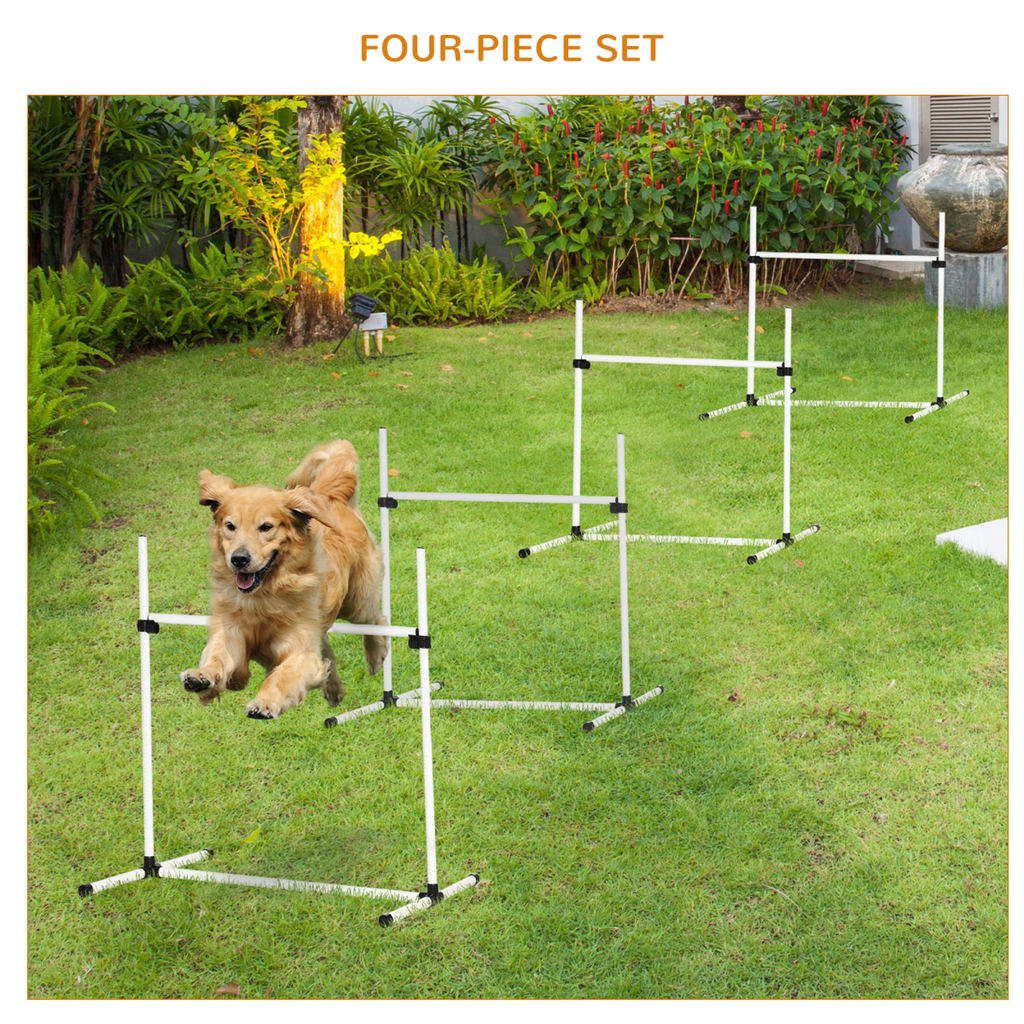 New Canine Agility Set Dog Jumping Training Obstacles Course Free Standing