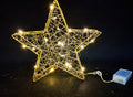 24cm Star with Warm White LED Lights