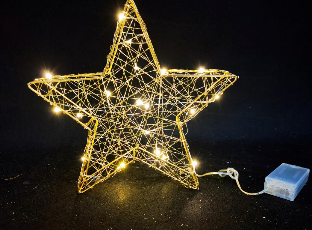24cm Star with Warm White LED Lights