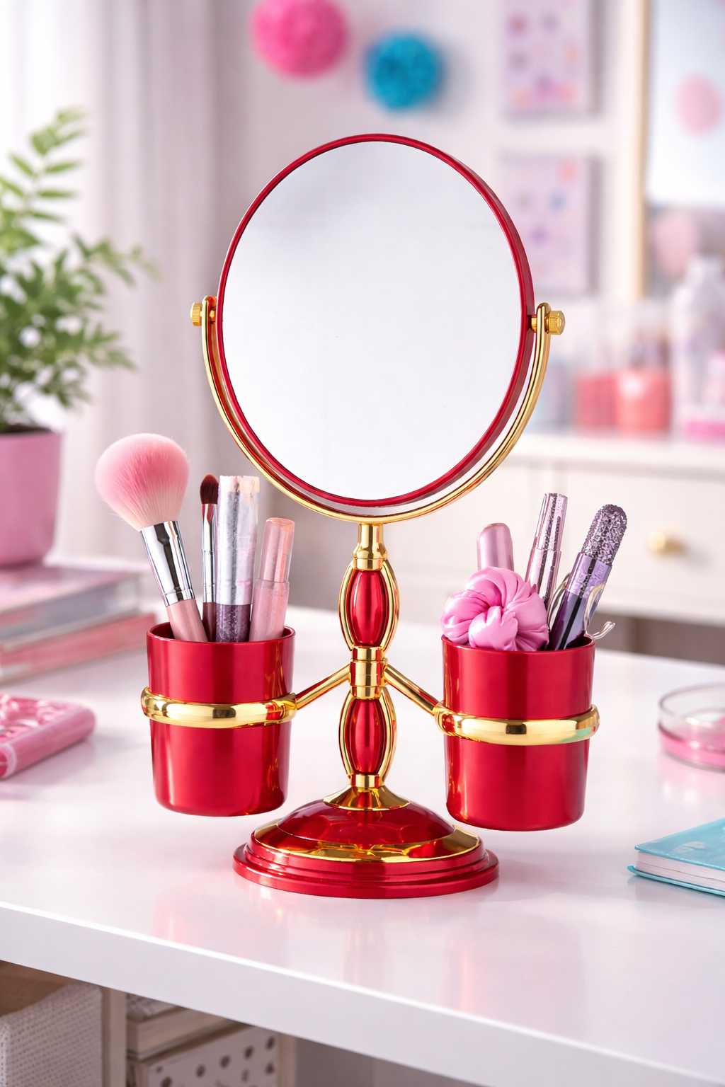 Make-Up Mirror with Holders