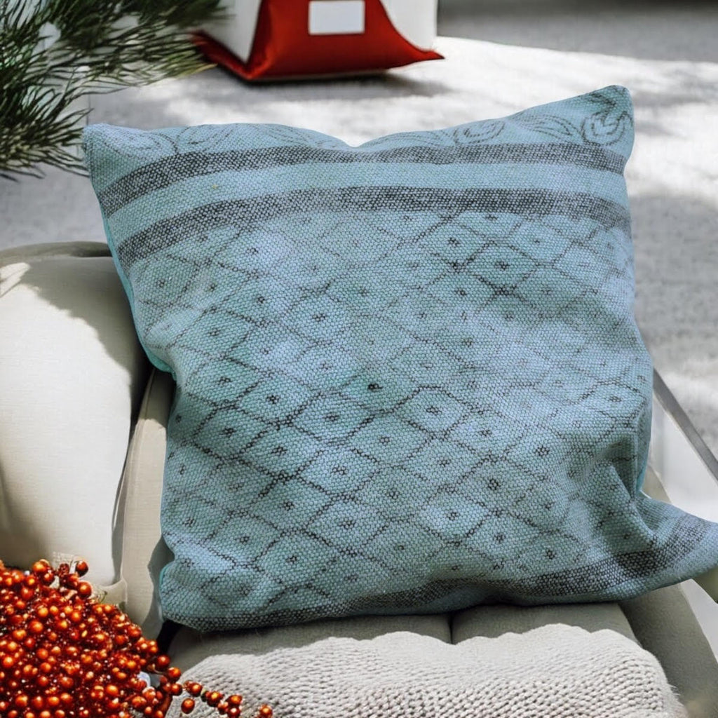 Luxury Stone Washed Green Cushion Cover, 50 x 50 cm – Elegant Home Décor Cushion