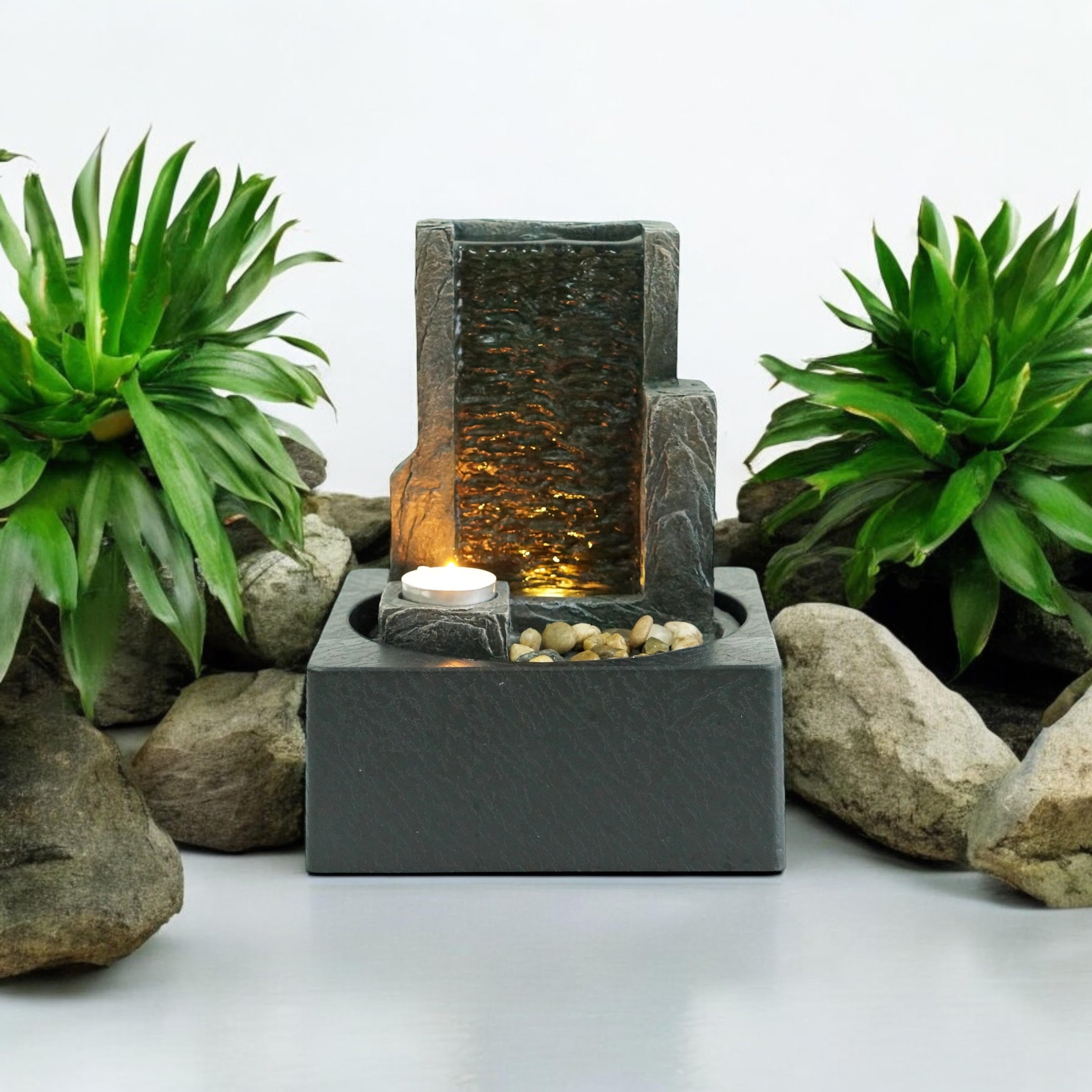 Water Feature Indoor Outdoor LED Fountain