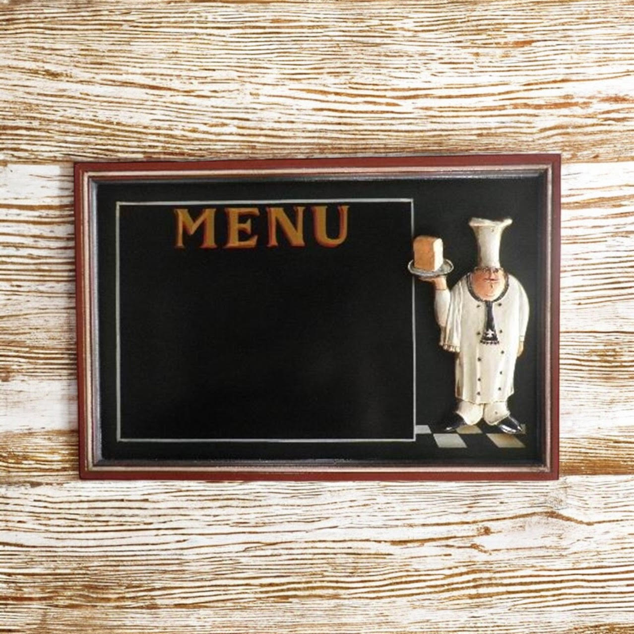 Wall-Mounted Chef Chalk Board Memo Menu