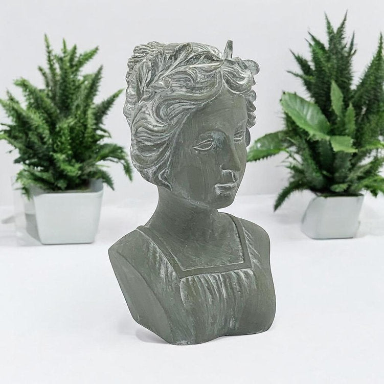 Stylish Roman Lady Bust Sculpture (38cm Grey Lady Bust Statue)