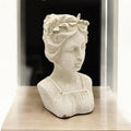 Stylish Roman Lady Bust Sculpture (38cm Cream Lady Bust Statue)