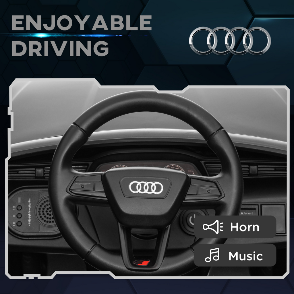 AIYAPLAY Audi Q8 e-tron Sportback Kids Electric Car with Remote - Grey