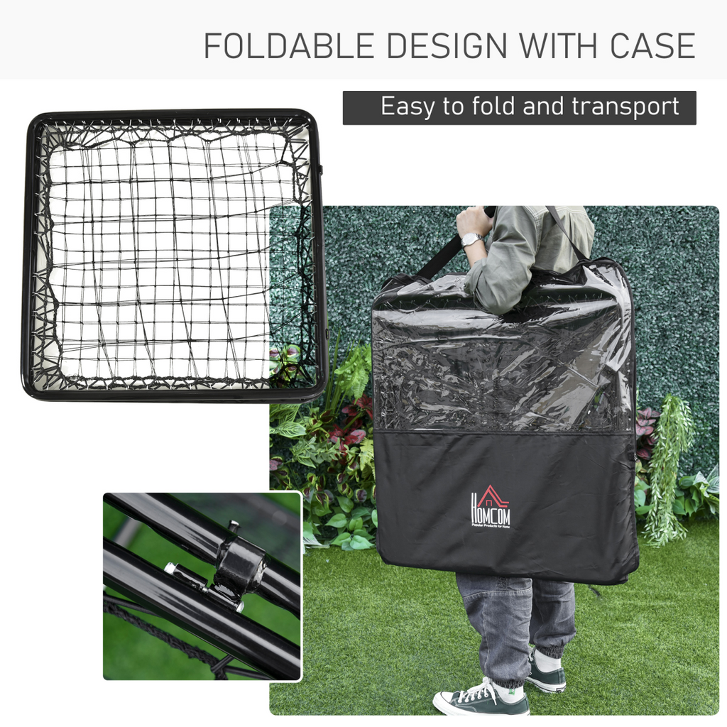 Adjustable Angle Rebounde Training Set with All Weather Double Layer Net HOMCOM