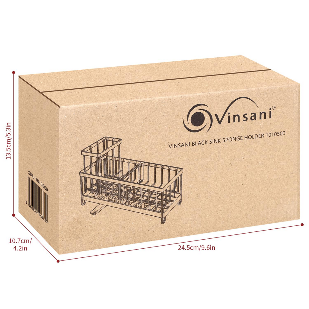Vinsani Black Sink Sponge Holder