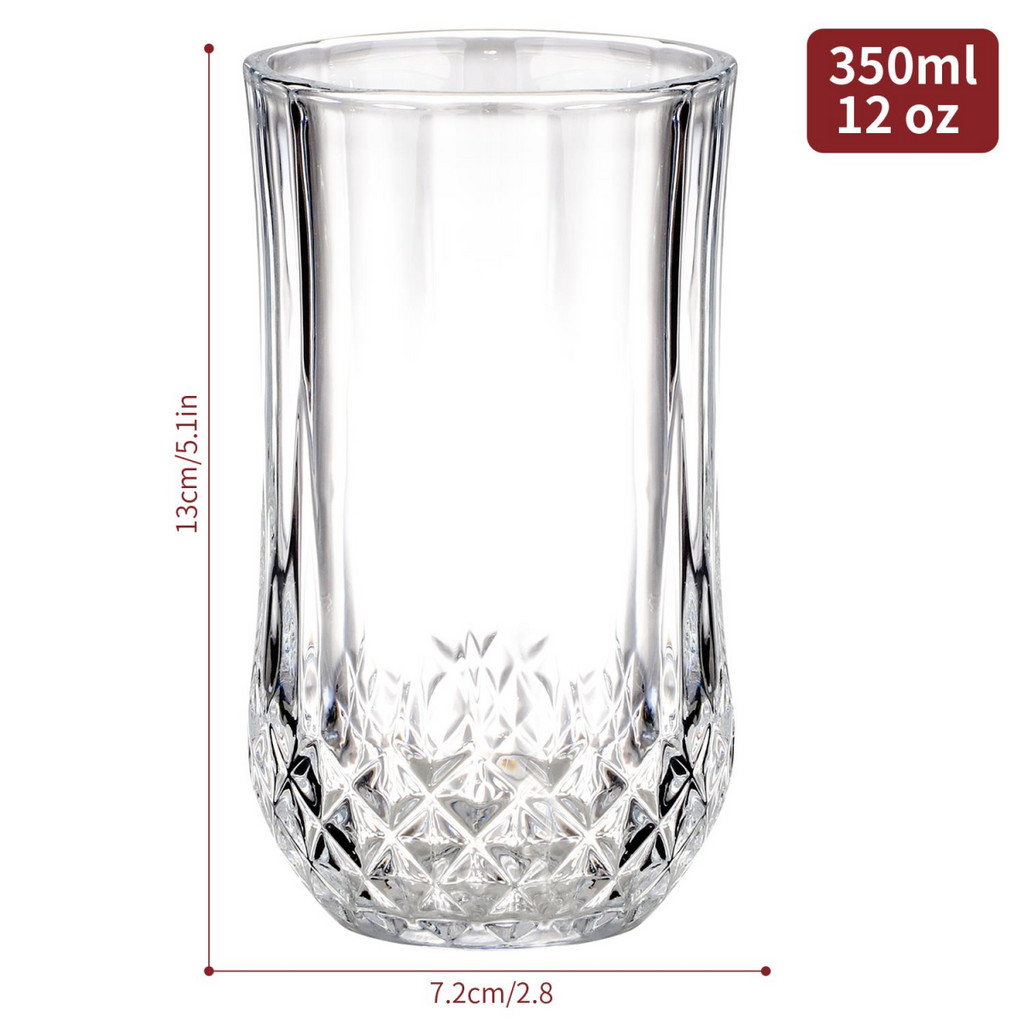 Vinsani 350ml Crystal Tall Glasses 6pcs