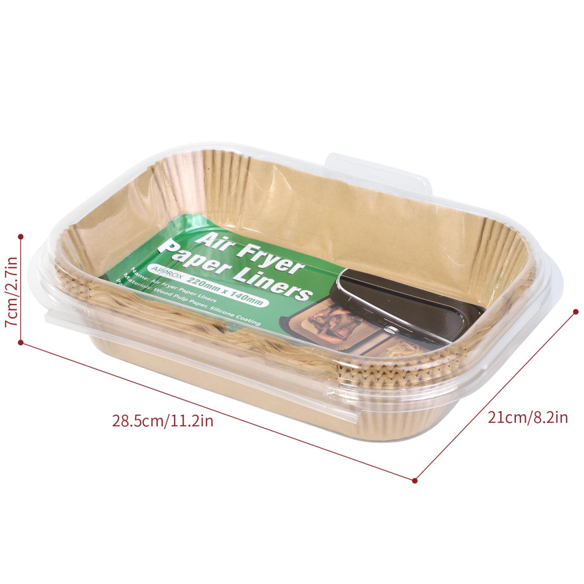 Vinsani 100pcs Air fryer paper liners