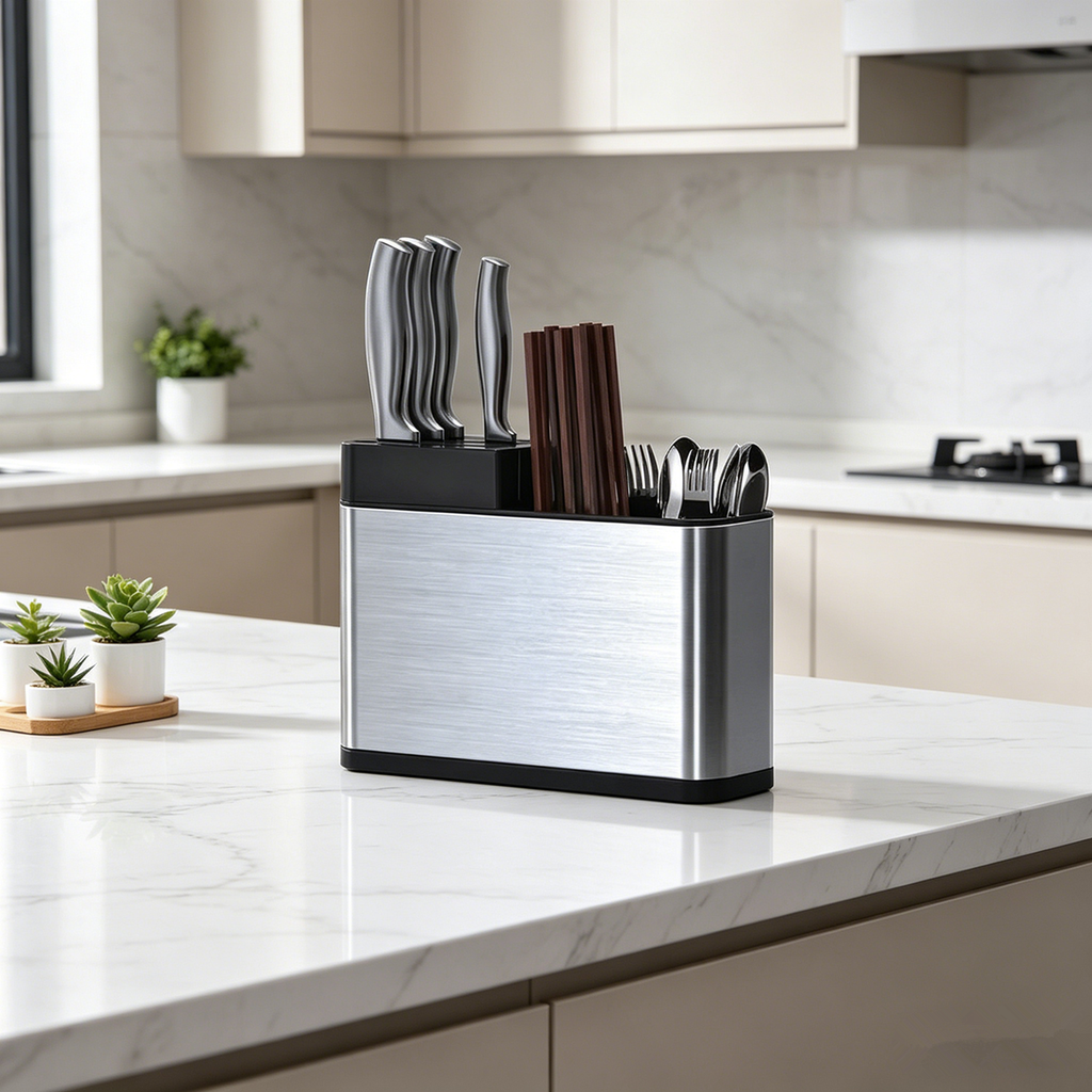 Kitchen Cutlery Holder Knife Block Storage Rack Organizer Utensils Chopstick Box