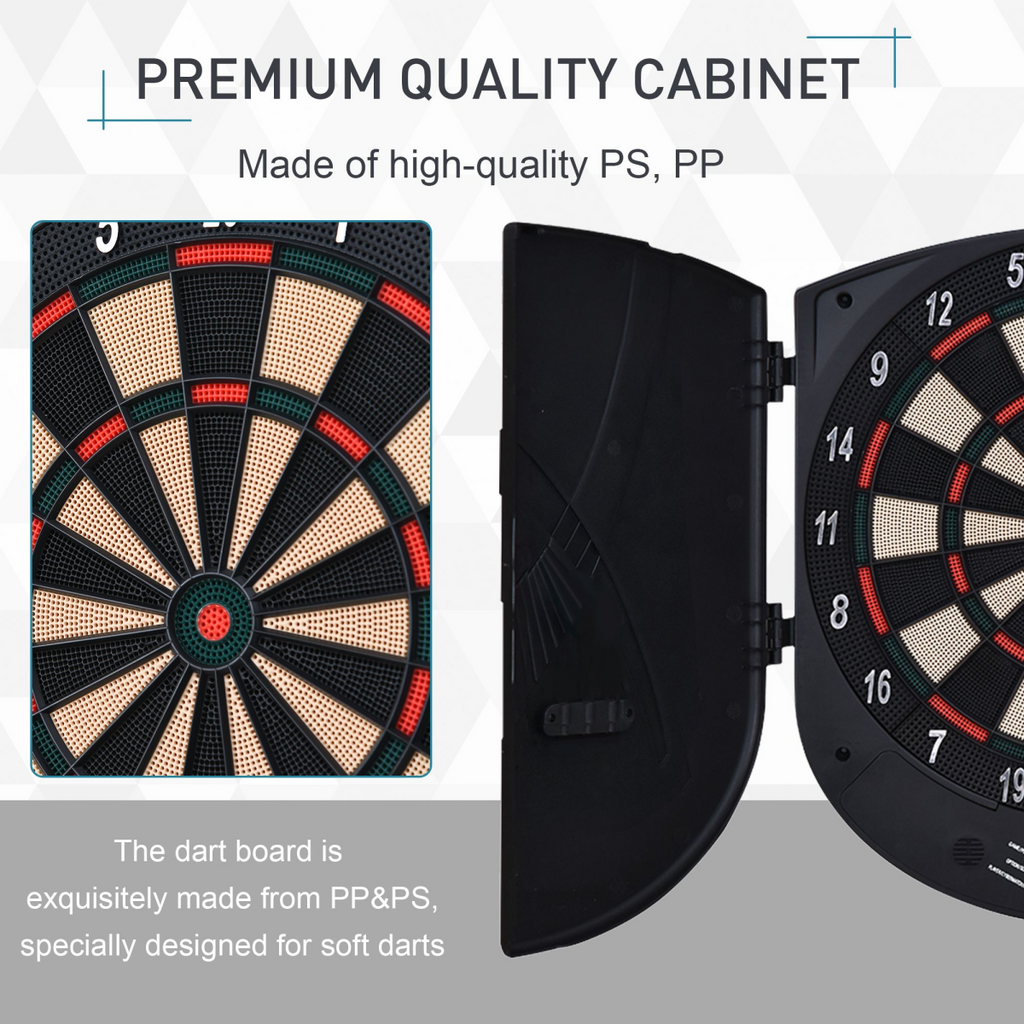 Electronic Dartboard Set 26 Games and 185 Variations with 6 Darts